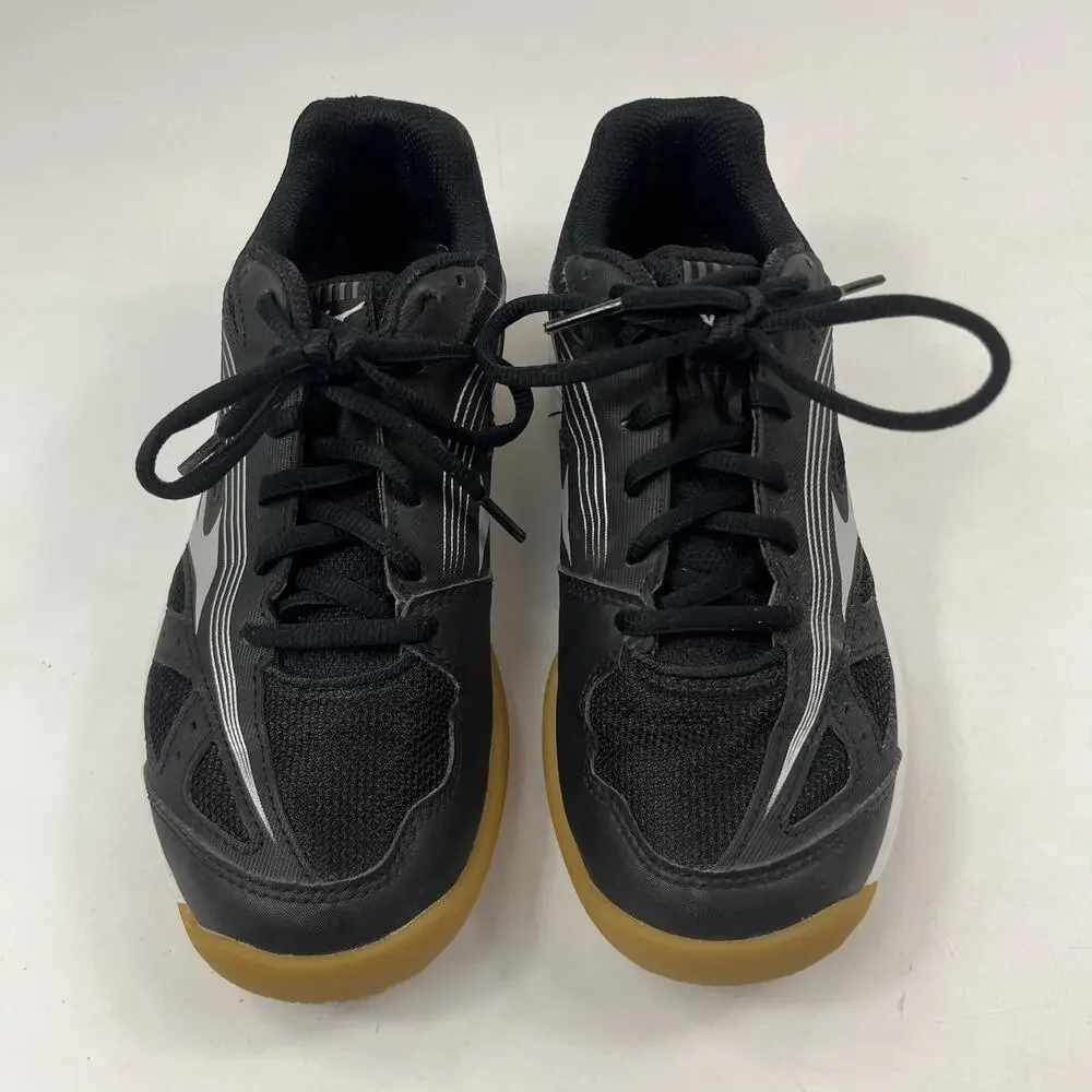 Mizuno Cyclone Speed 3 Womens Volleyball Shoes Sz6.5 Black Silver Gum Sole Court